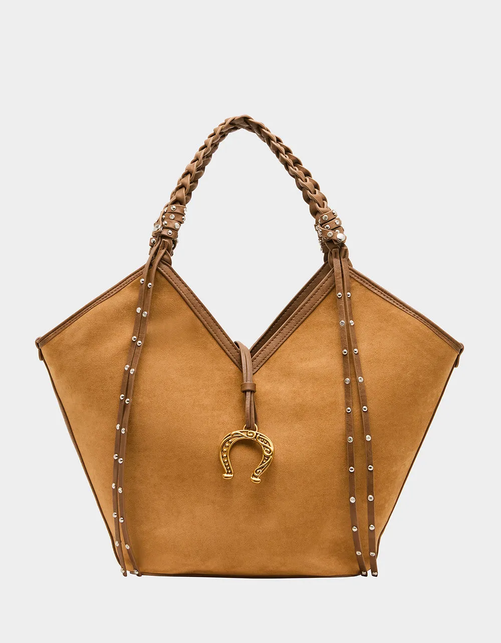 SUEDE TULIP TOTE TAN sold by Betsey Johnson