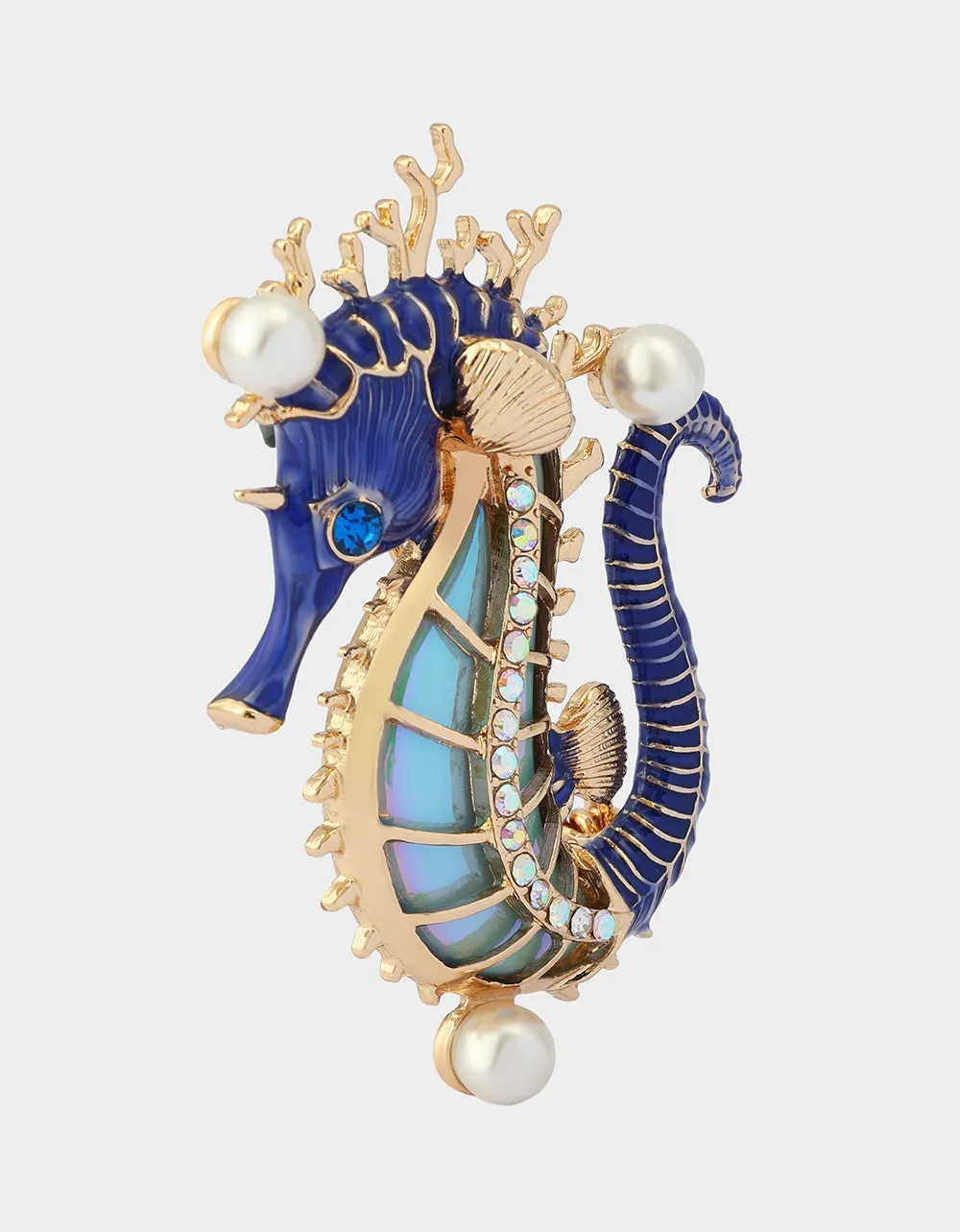 SEAHORSE BROOCH BLUE sold by Betsey Johnson product image thumbnail 2