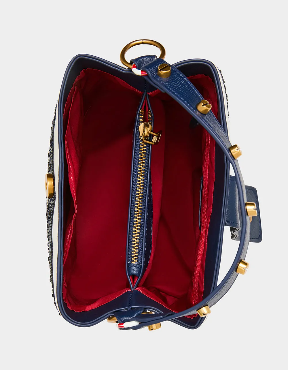 AHOY, GORGEOUS RHINESTONE STRIPE NAVY MULTI sold by Betsey Johnson product image thumbnail 3