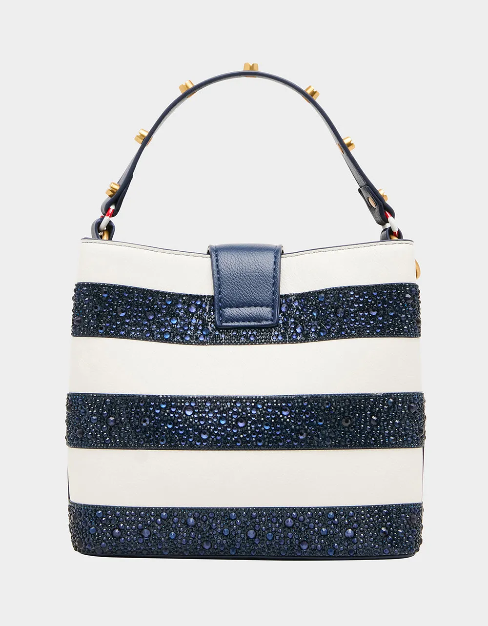 AHOY, GORGEOUS RHINESTONE STRIPE NAVY MULTI sold by Betsey Johnson product image thumbnail 4