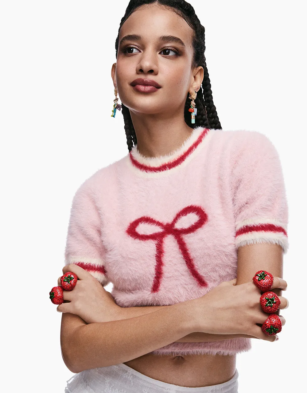 MISMATCH CHARCUTERIE DROP EARRINGS MULTI sold by Betsey Johnson product image thumbnail 2