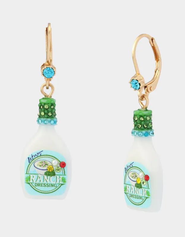 RANCH LEVER BACK EARRING TURQUOISE made by Betsey Johnson