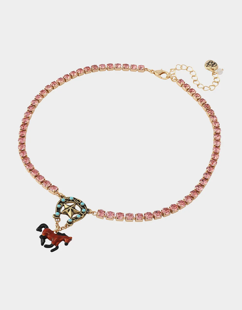 HORSE SHORT PENDANT NECKLACE BROWN sold by Betsey Johnson product image thumbnail 2