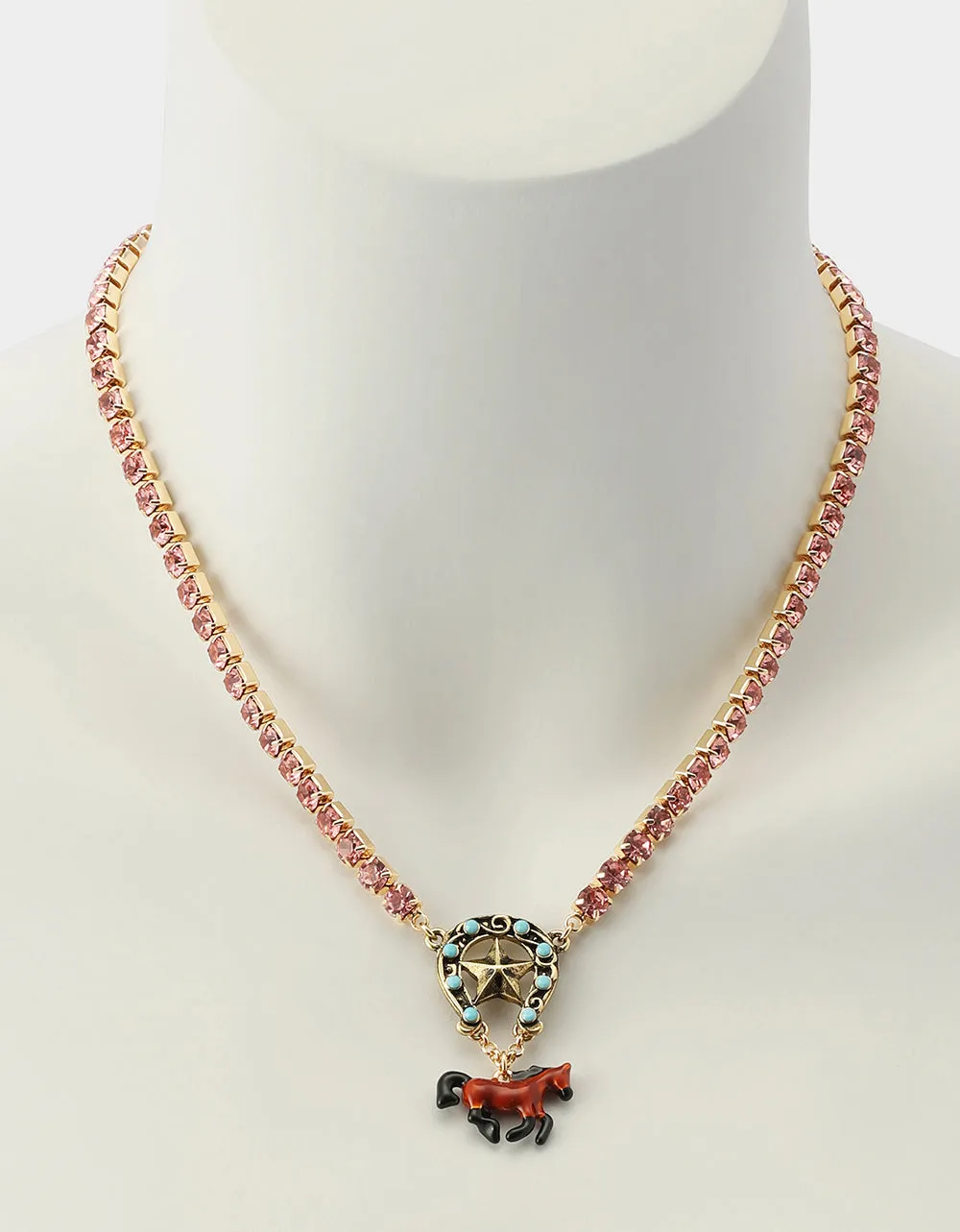 HORSE SHORT PENDANT NECKLACE BROWN sold by Betsey Johnson product image thumbnail 4