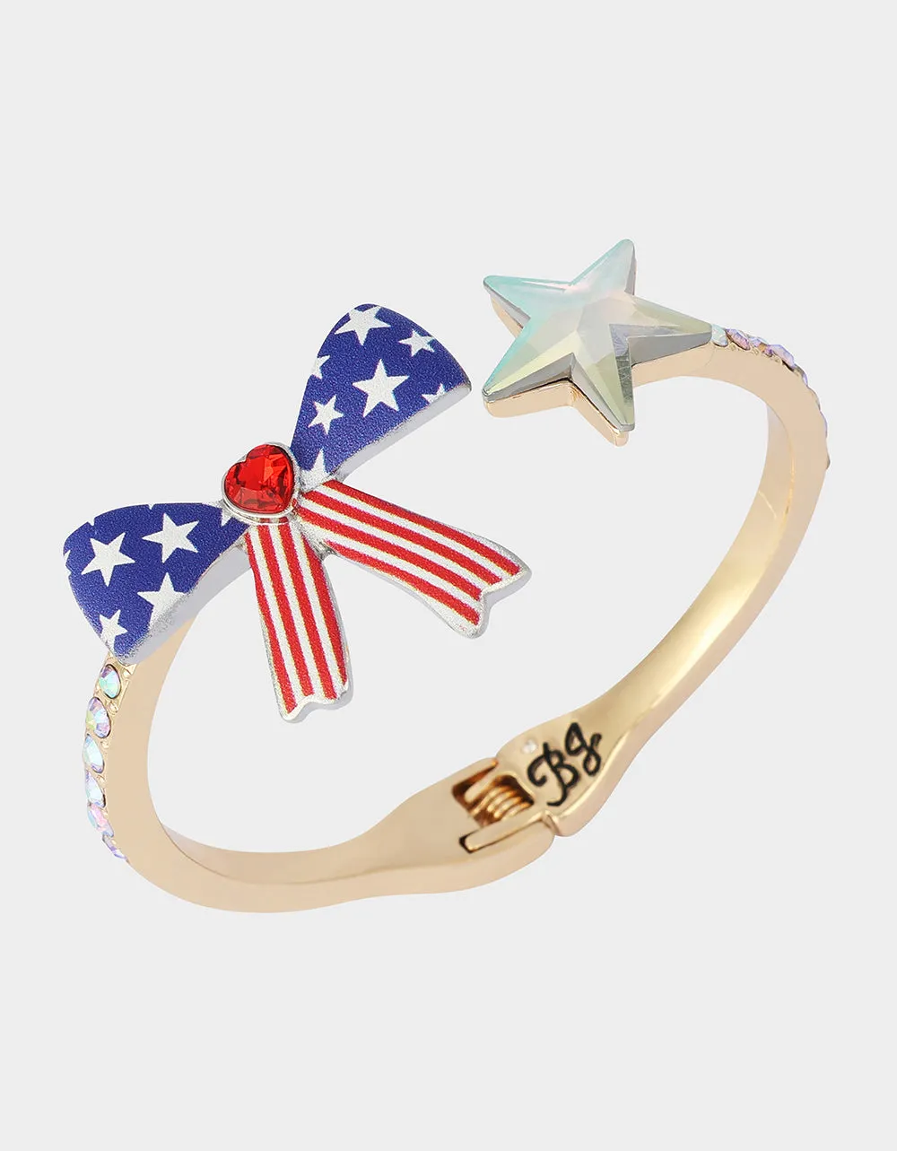 AMERICANA BOW HINGE BRACELET BLUE sold by Betsey Johnson product image thumbnail 4
