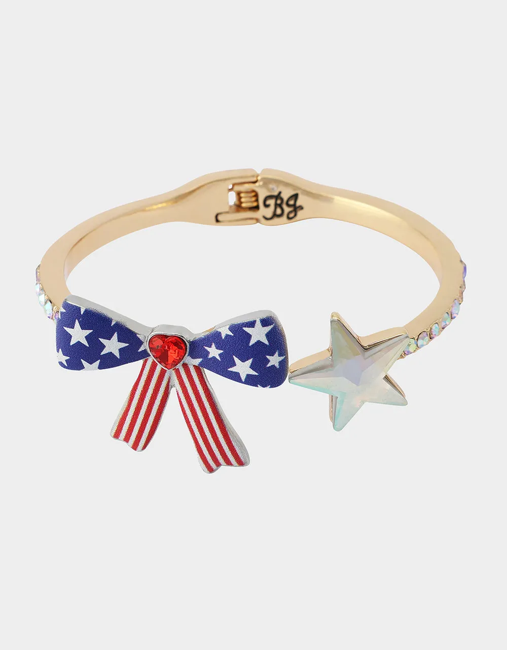 AMERICANA BOW HINGE BRACELET BLUE sold by Betsey Johnson