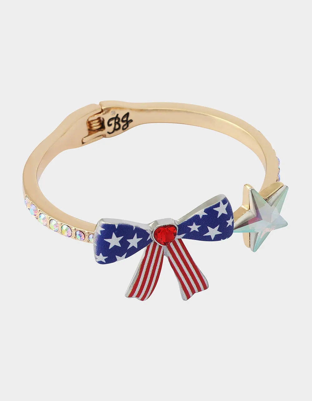 AMERICANA BOW HINGE BRACELET BLUE sold by Betsey Johnson product image thumbnail 3