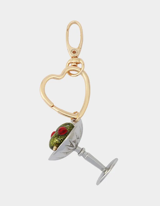 MARTINI BAG CHARM GREEN made by Betsey Johnson