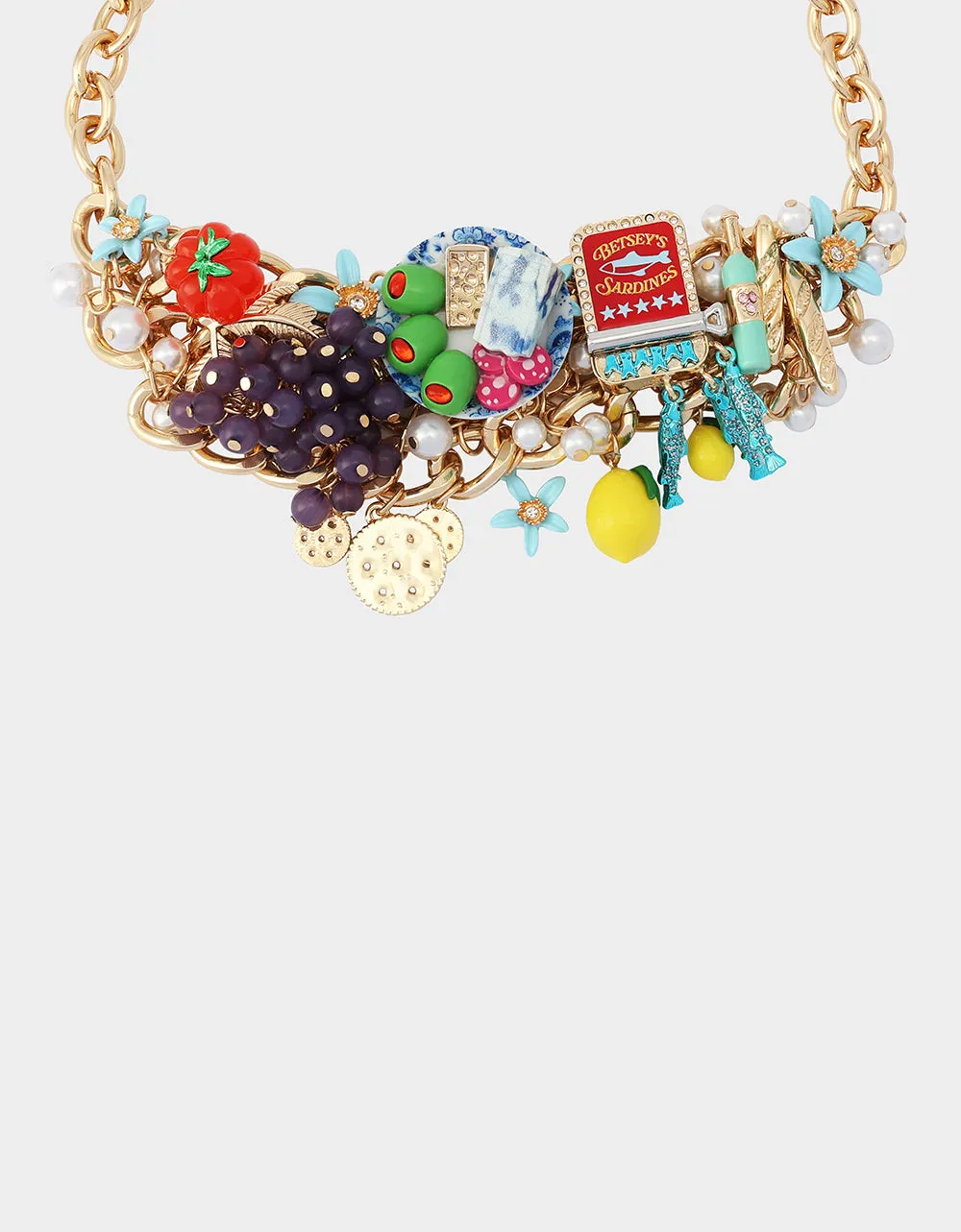 CHARCUTERIE BAUBLE FRONT NECKLACE MULTI sold by Betsey Johnson product image thumbnail 4