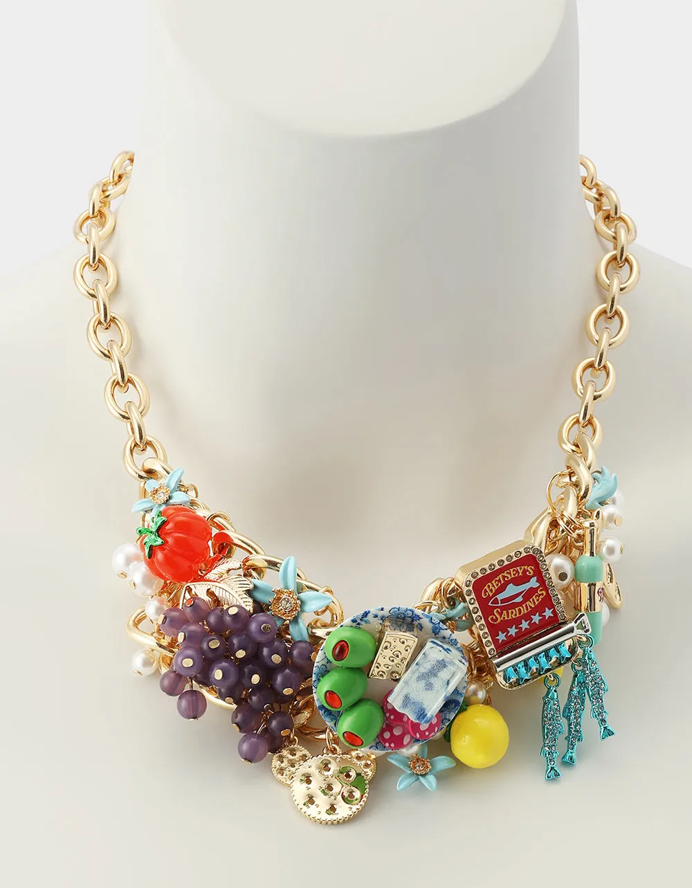CHARCUTERIE BAUBLE FRONT NECKLACE MULTI sold by Betsey Johnson product image thumbnail 5