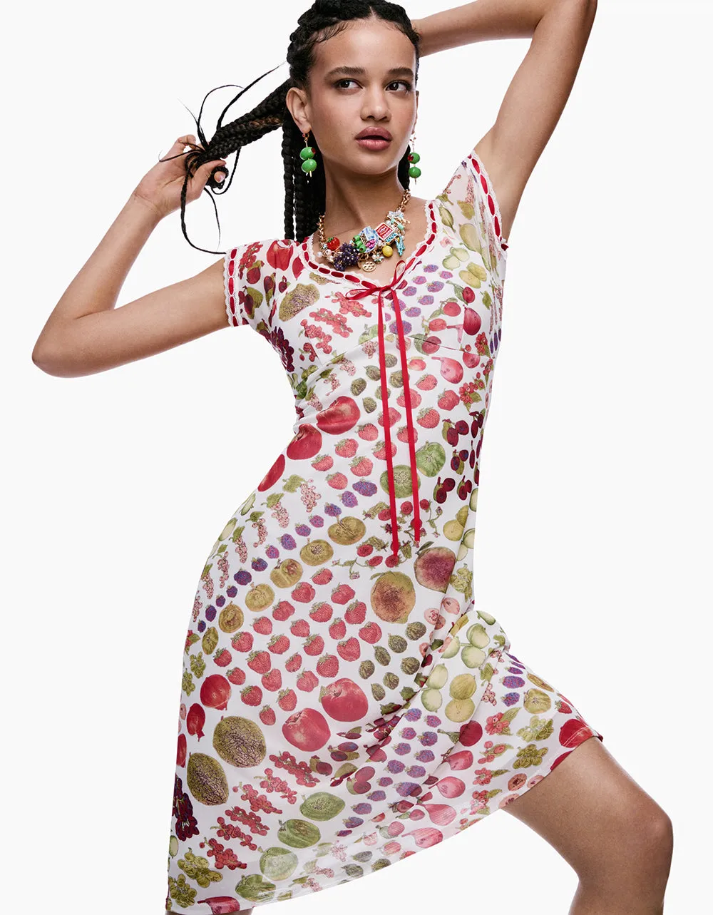 CHARCUTERIE BAUBLE FRONT NECKLACE MULTI sold by Betsey Johnson product image thumbnail 2