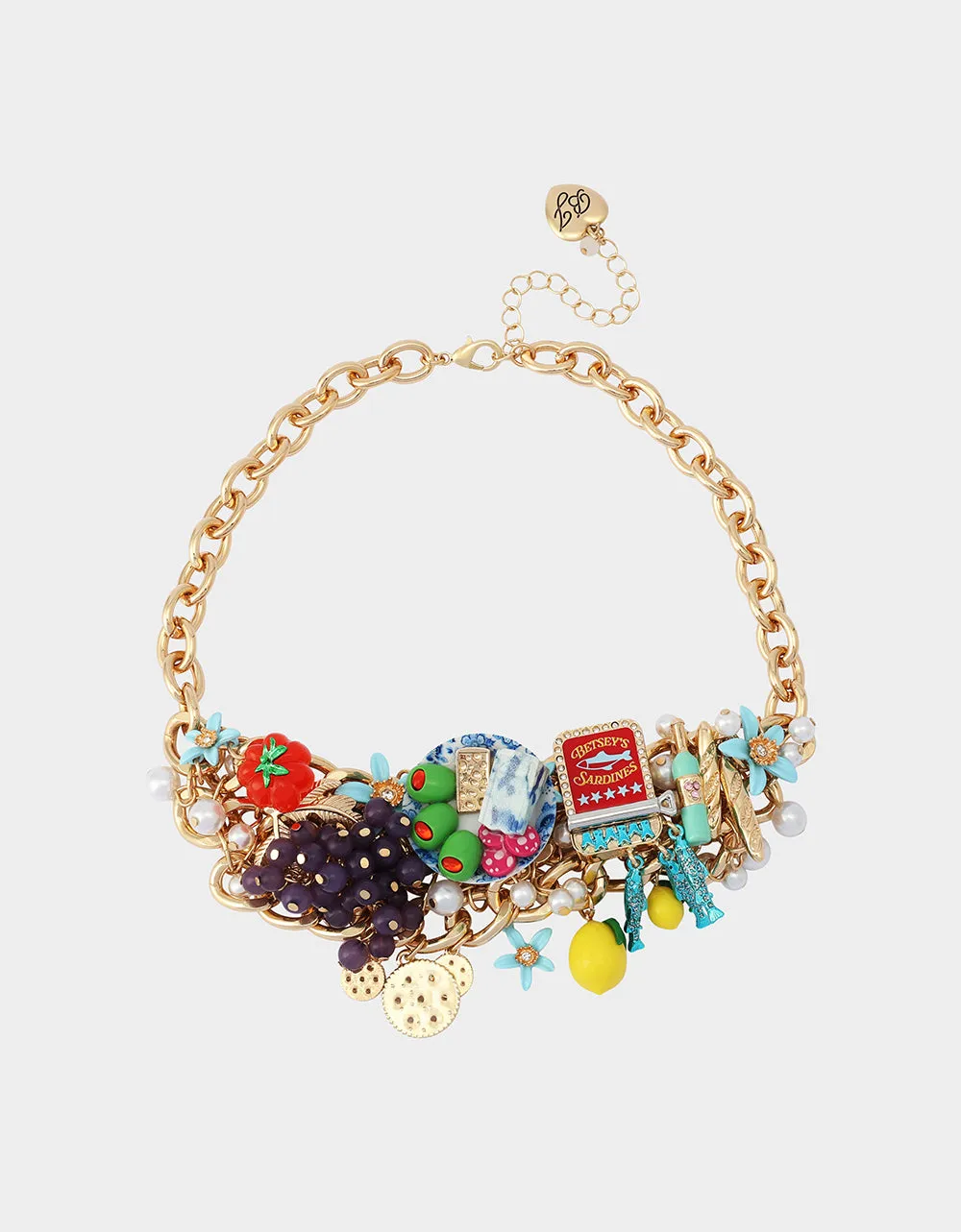 CHARCUTERIE BAUBLE FRONT NECKLACE MULTI sold by Betsey Johnson