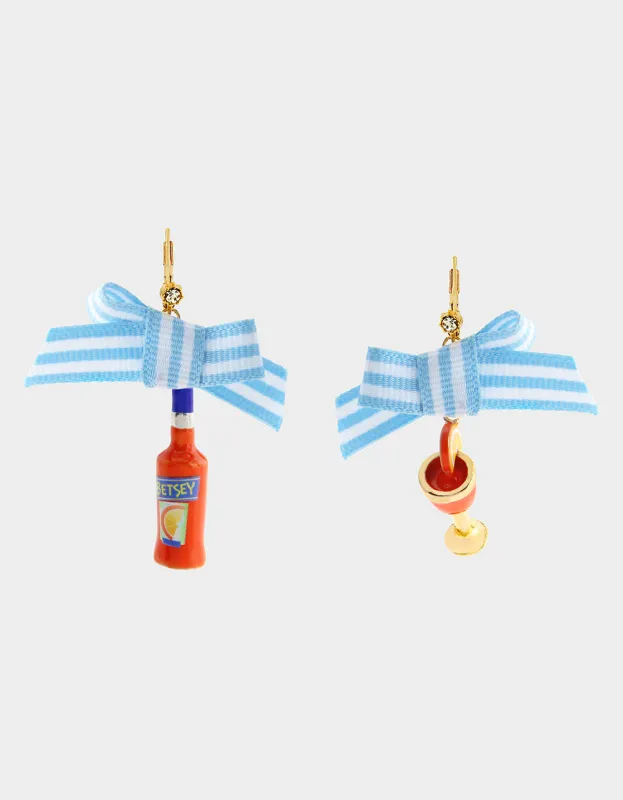 MISMATCH SPRITZ EARRINGS ORANGE made by Betsey Johnson