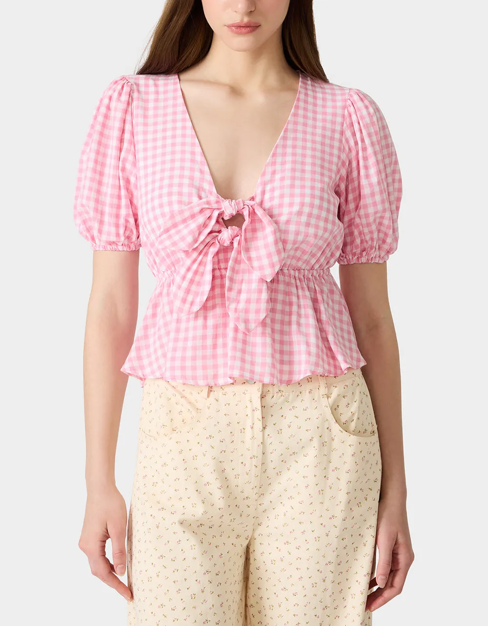 PICNIC TIE TOP PINK sold by Betsey Johnson product image thumbnail 3
