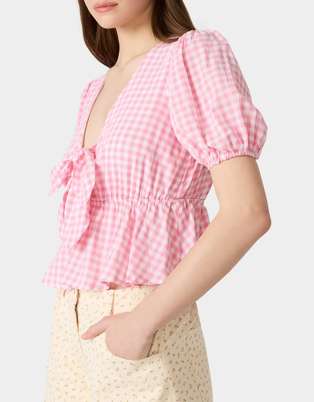 PICNIC TIE TOP PINK sold by Betsey Johnson product image thumbnail 4