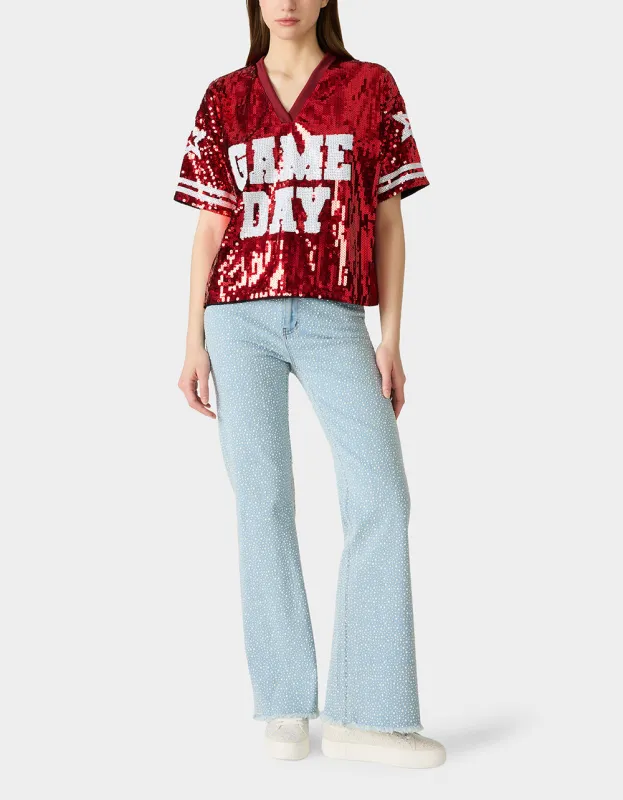 GAME DAY JERSEY RED made by Betsey Johnson