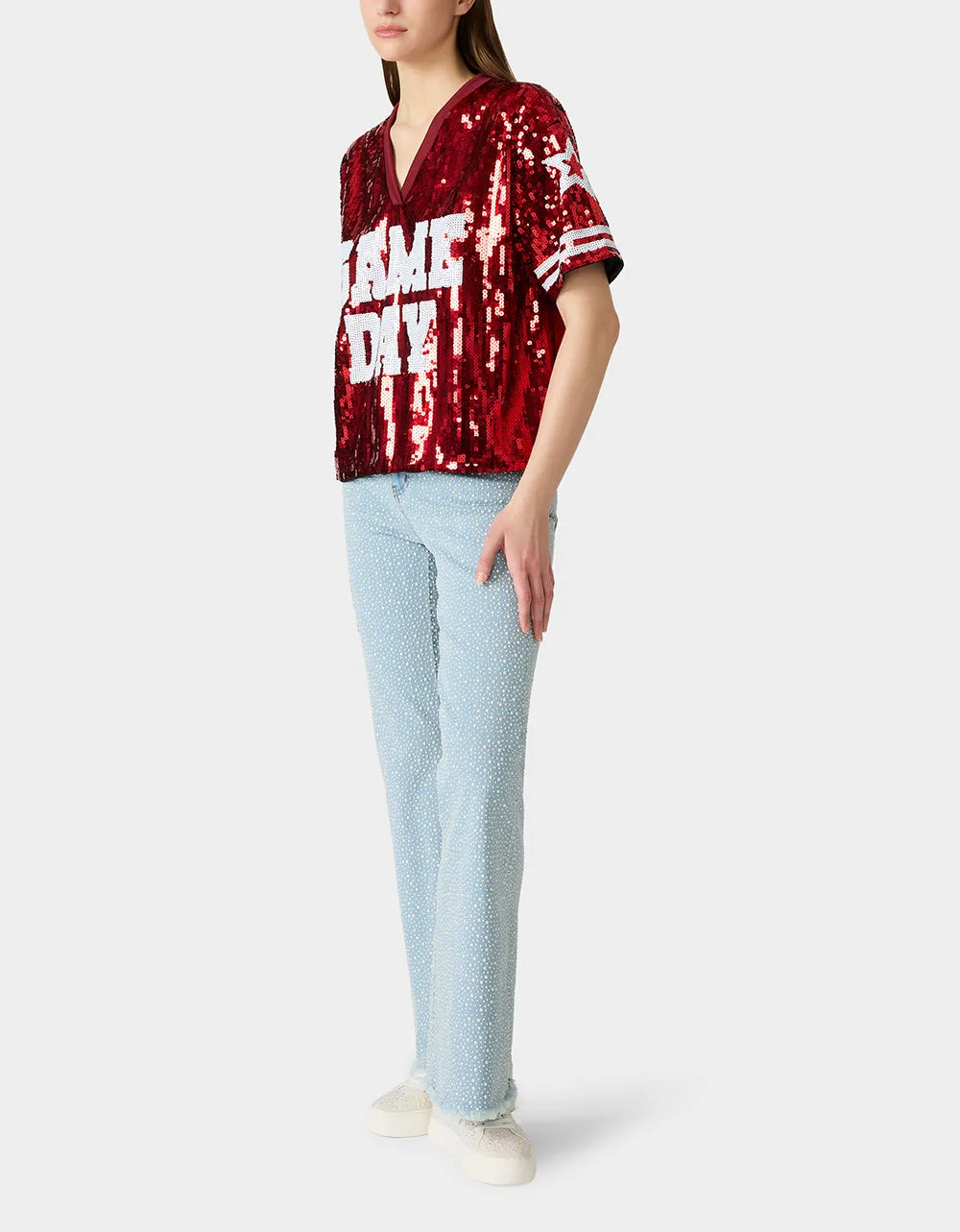 GAME DAY JERSEY RED sold by Betsey Johnson product image thumbnail 3