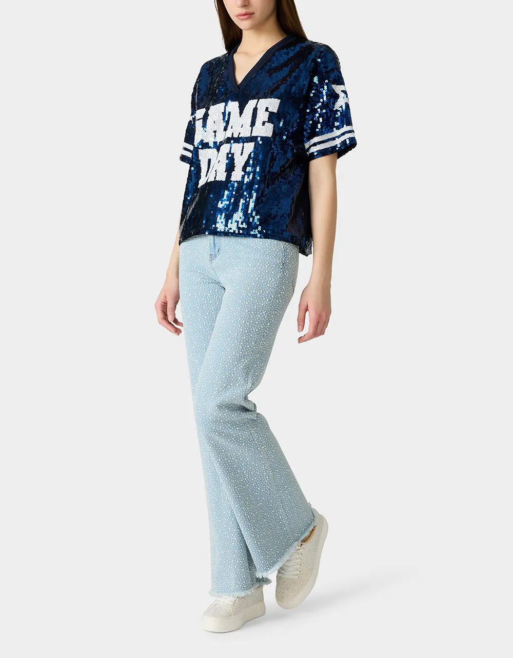 GAME DAY JERSEY BLUE sold by Betsey Johnson product image thumbnail 3