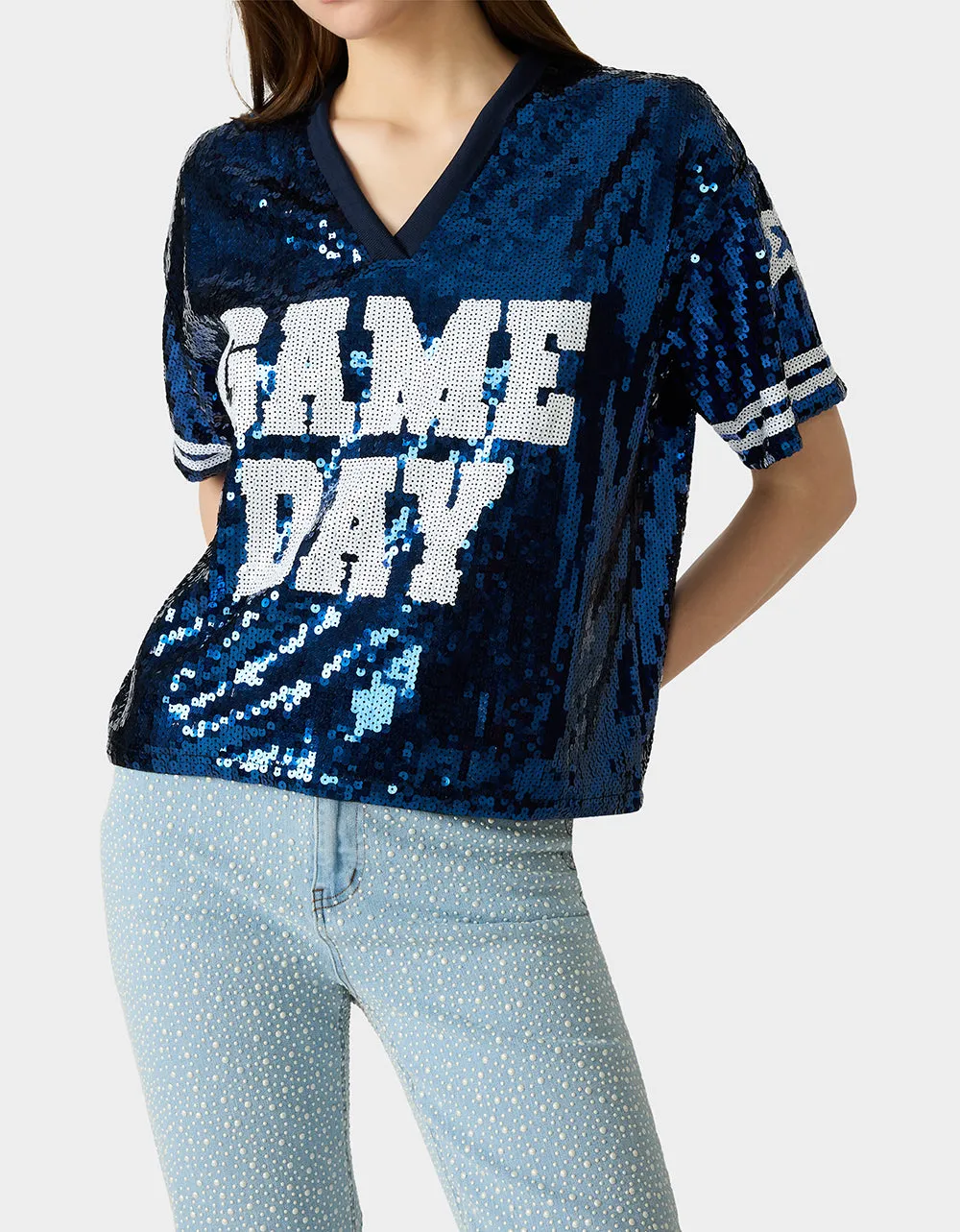 GAME DAY JERSEY BLUE sold by Betsey Johnson product image thumbnail 2