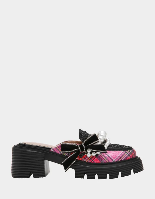 HAVEN PINK PLAID MULTI made by Betsey Johnson