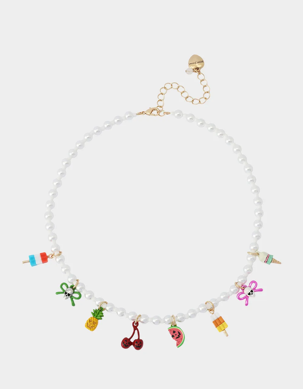 SUMMERWEEN CHARM FRONTAL NECKALCE PEARL sold by Betsey Johnson