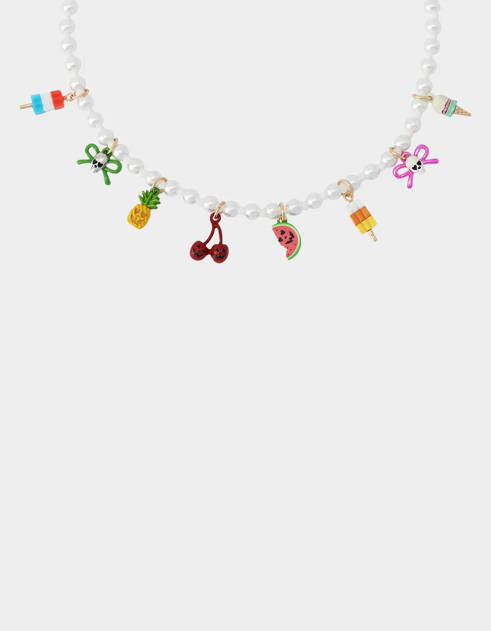 SUMMERWEEN CHARM FRONTAL NECKALCE PEARL sold by Betsey Johnson product image thumbnail 3