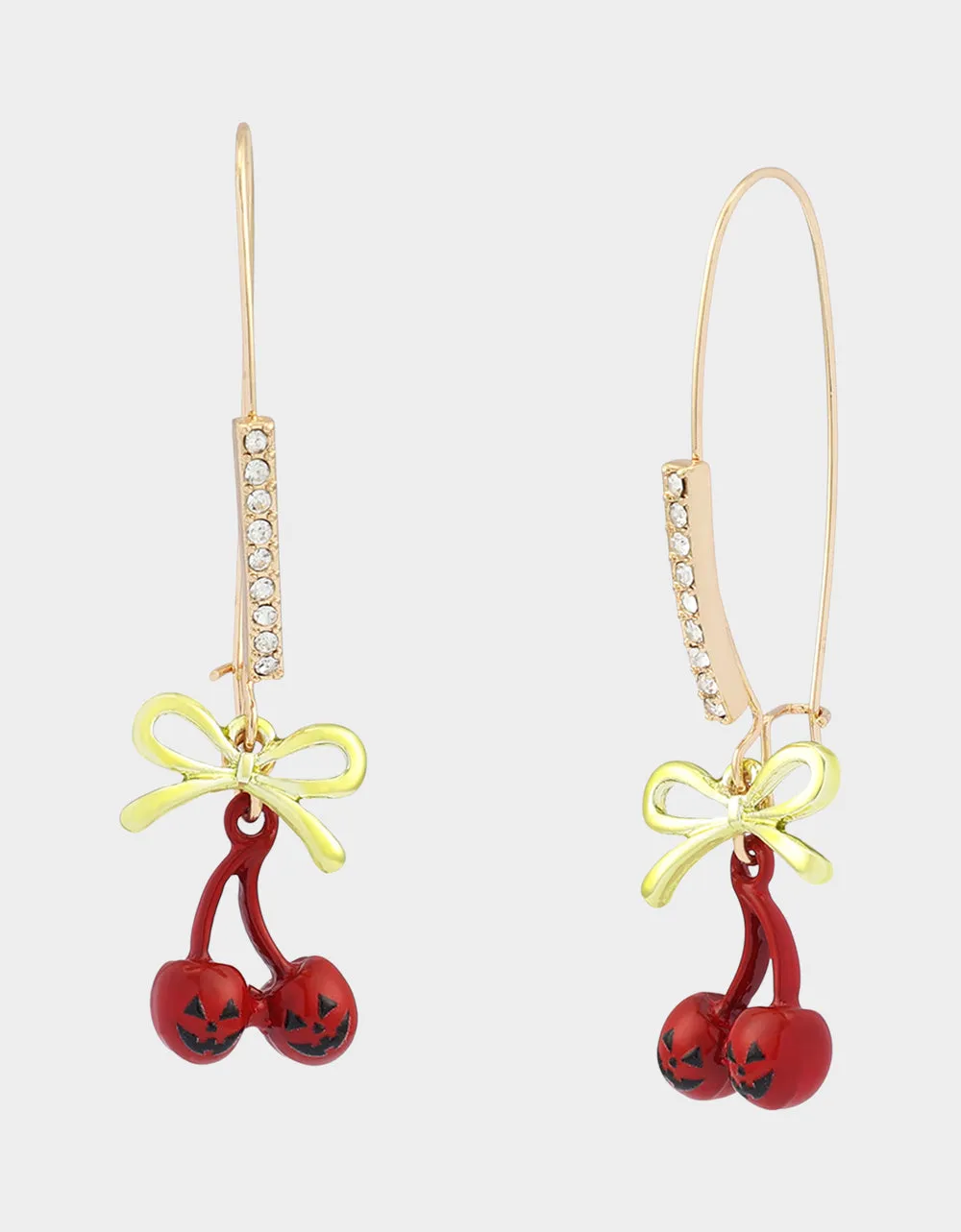 SPOOKY CHERRY SHEPHERD HOOK EARRINGS RED sold by Betsey Johnson