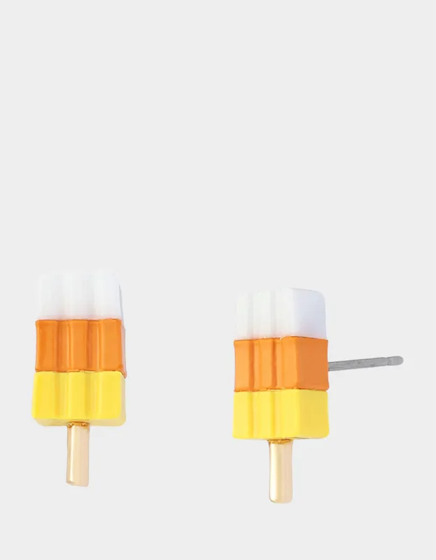 POPSICLE STUD EARRINGS ORANGE made by Betsey Johnson