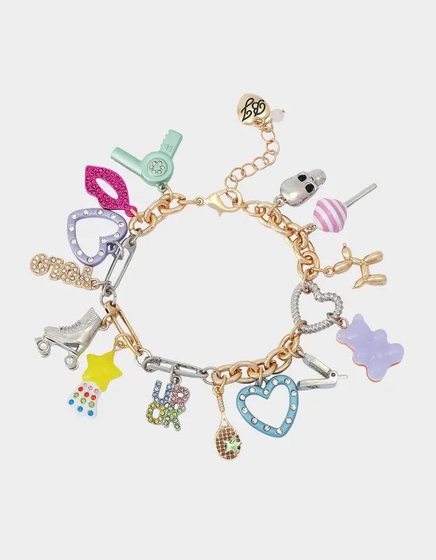 RETRO CHARM FLEX BRACELET MULTI made by Betsey Johnson