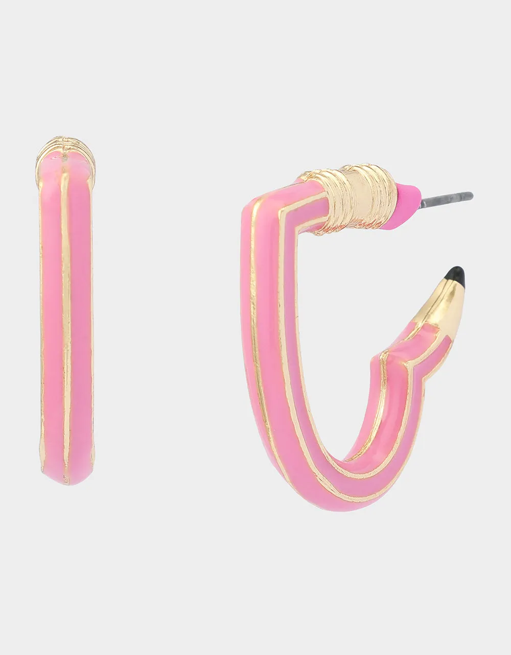 HEART PENCIL HUGGIE EARRING PINK sold by Betsey Johnson product image thumbnail 2
