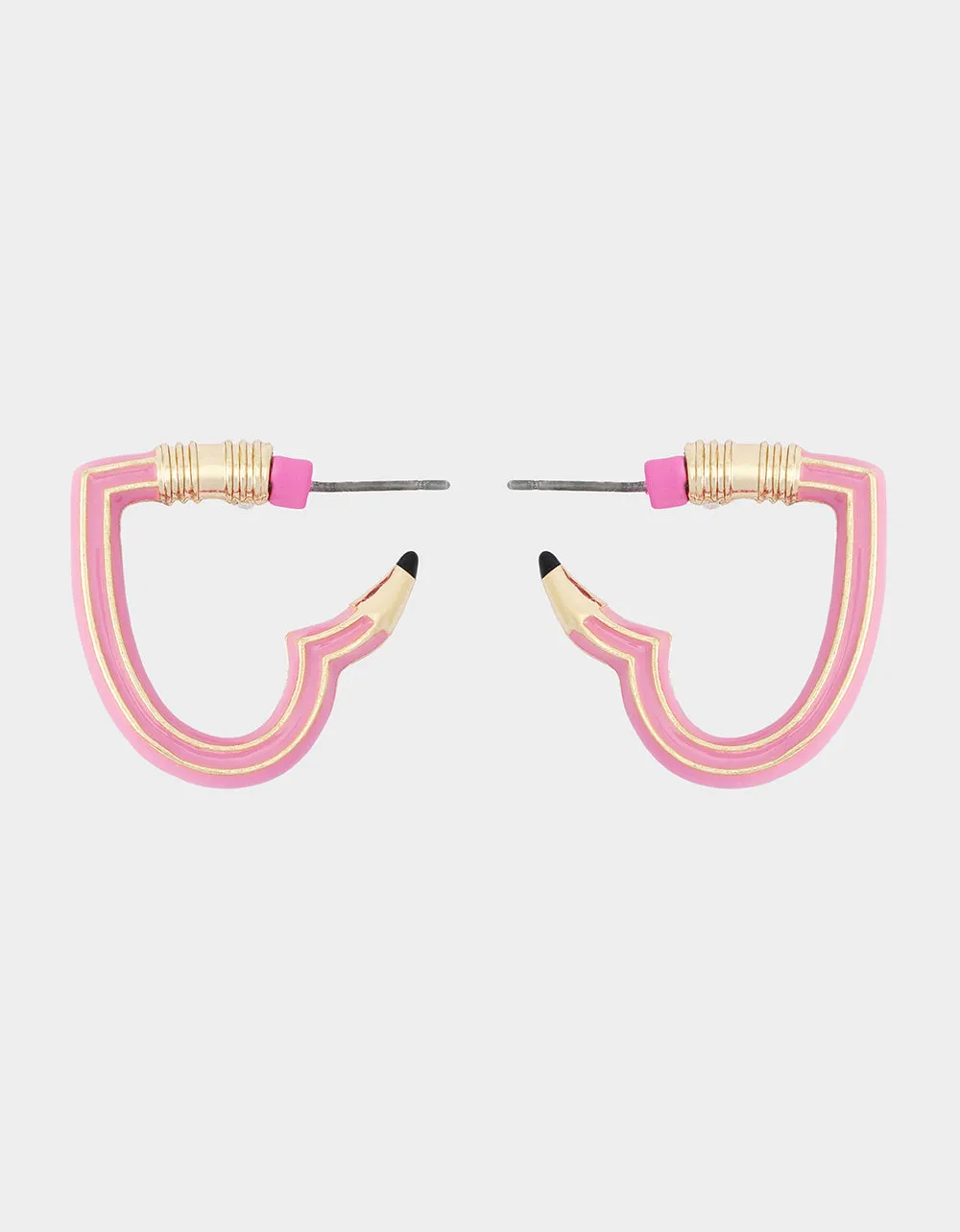 HEART PENCIL HUGGIE EARRING PINK sold by Betsey Johnson product image thumbnail 4