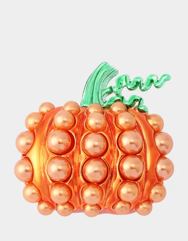 PUMPKIN BROOCH ORANGE made by Betsey Johnson
