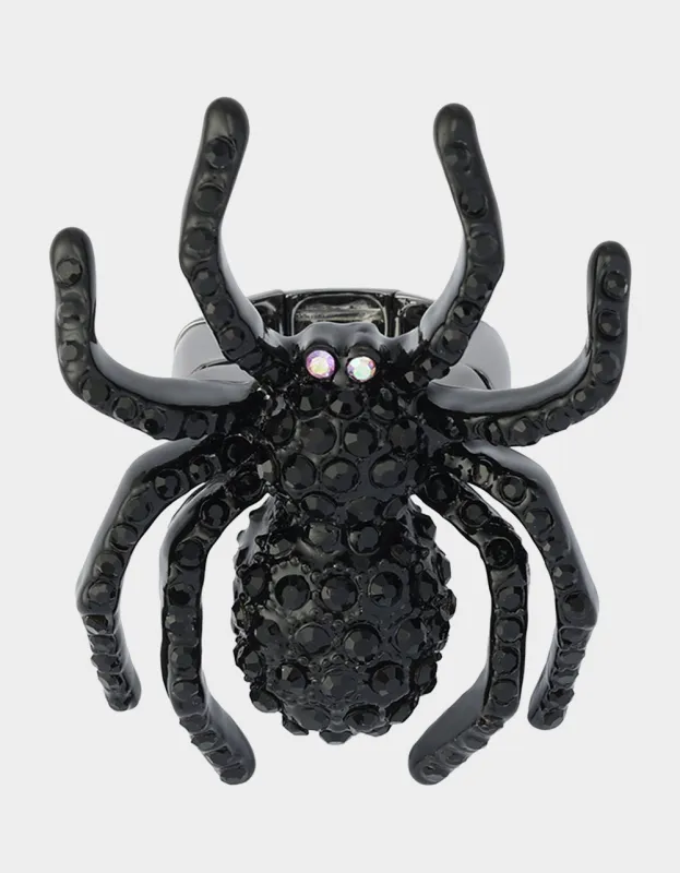 SPIDER COCKTAIL RING BLACK made by Betsey Johnson