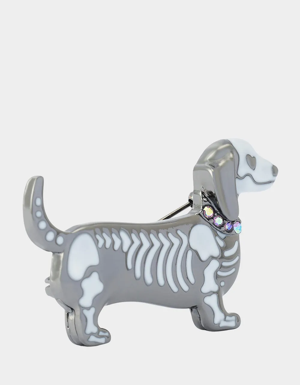 SKELETON DACHSHUND BROOCH SILVER sold by Betsey Johnson product image thumbnail 2