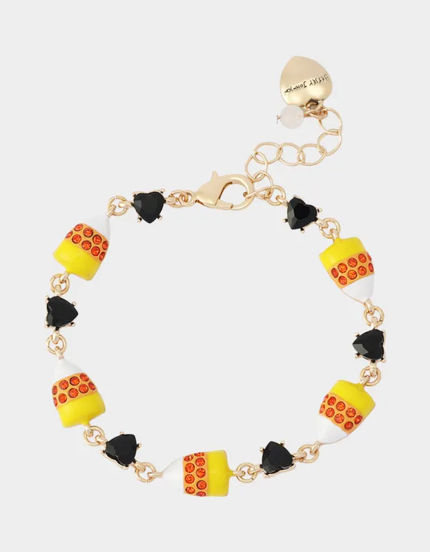 CANDY CORN FLEX BRACELET ORANGE made by Betsey Johnson