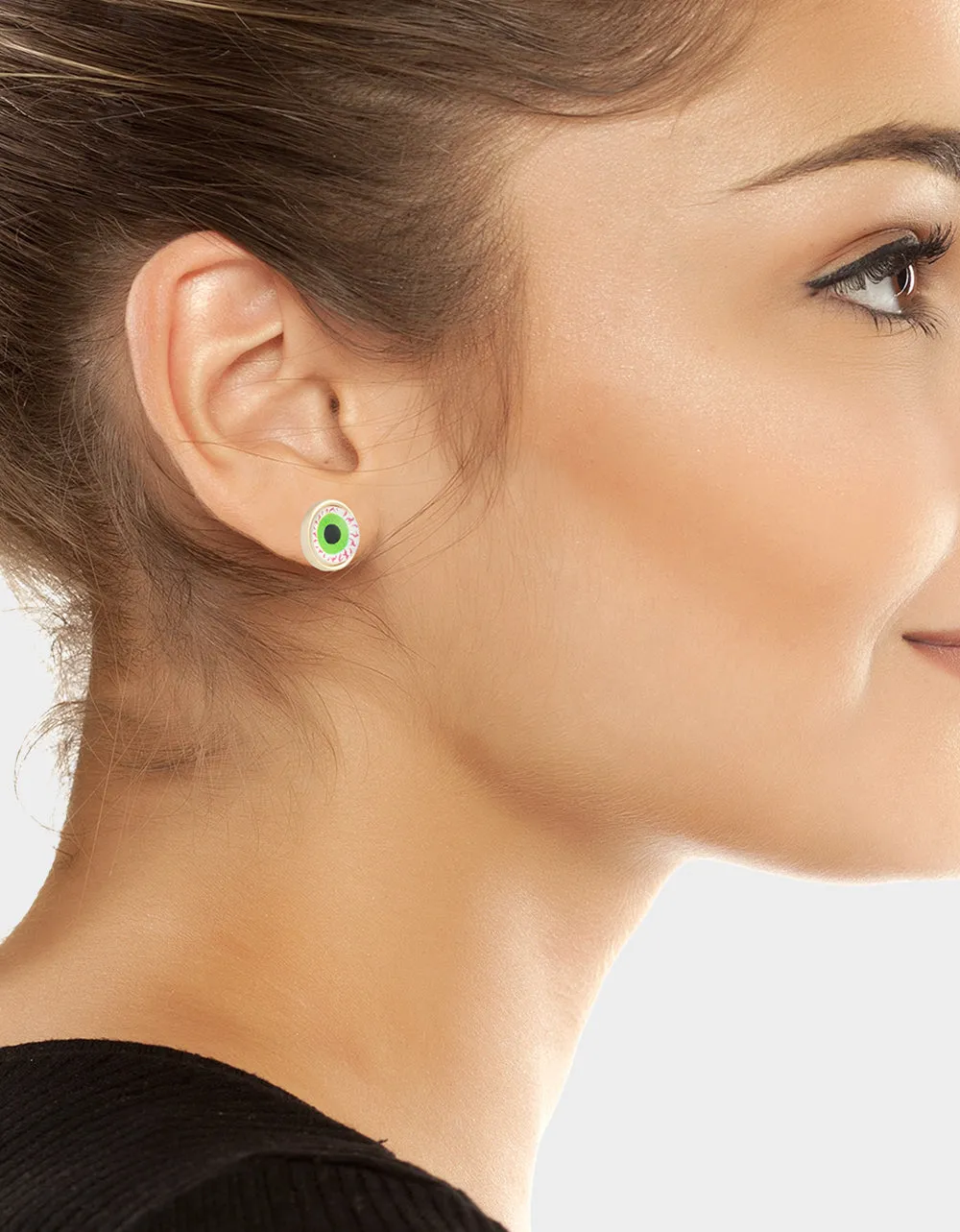 EYEBALL STUD EARRING MULTI sold by Betsey Johnson product image thumbnail 4