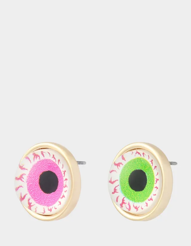 EYEBALL STUD EARRING MULTI made by Betsey Johnson