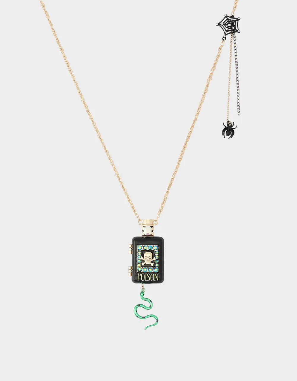 POISON LONG PENDANT NECKLACE BLACK sold by Betsey Johnson product image thumbnail 2