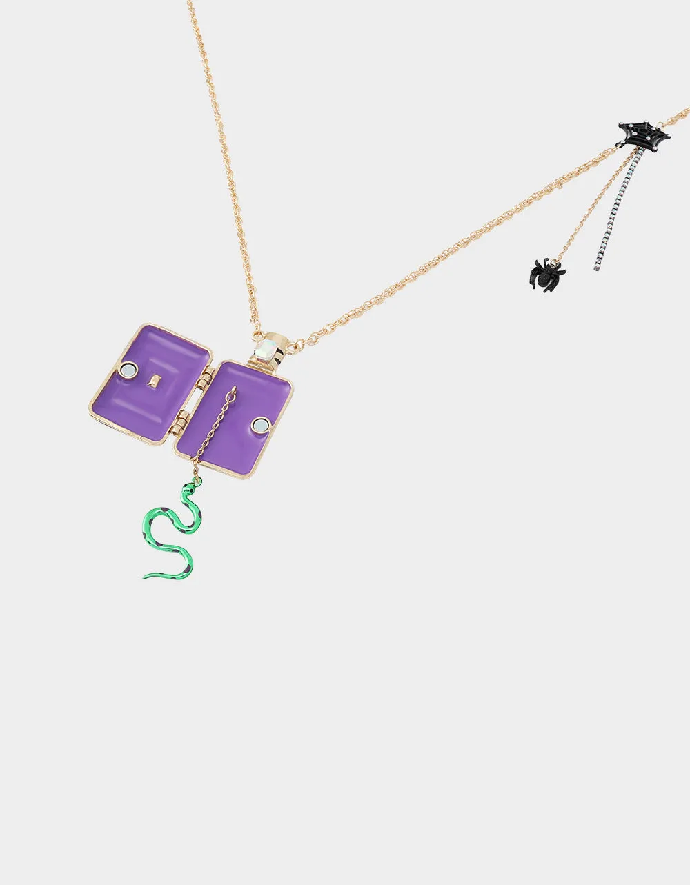POISON LONG PENDANT NECKLACE BLACK sold by Betsey Johnson product image thumbnail 5