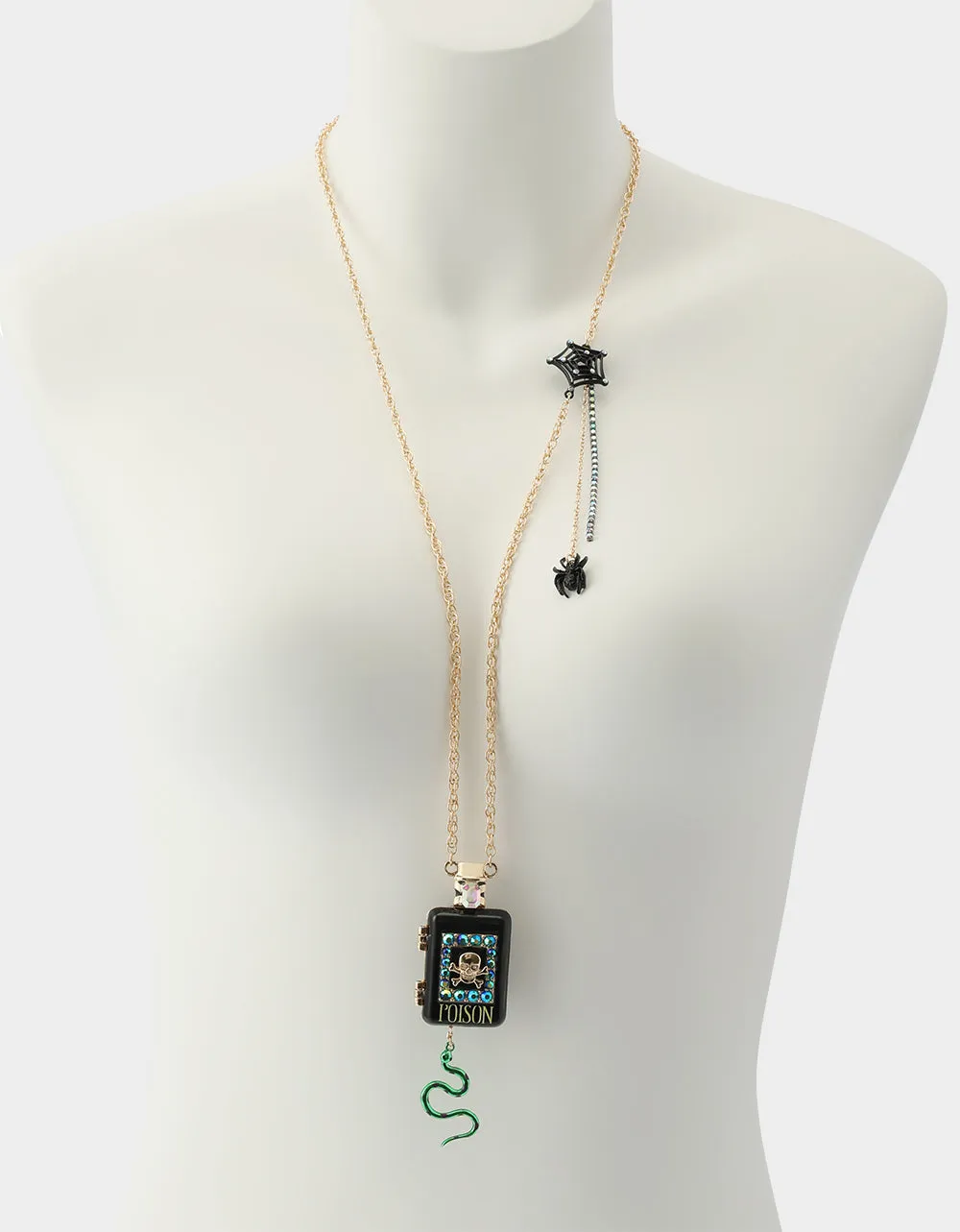 POISON LONG PENDANT NECKLACE BLACK sold by Betsey Johnson product image thumbnail 3