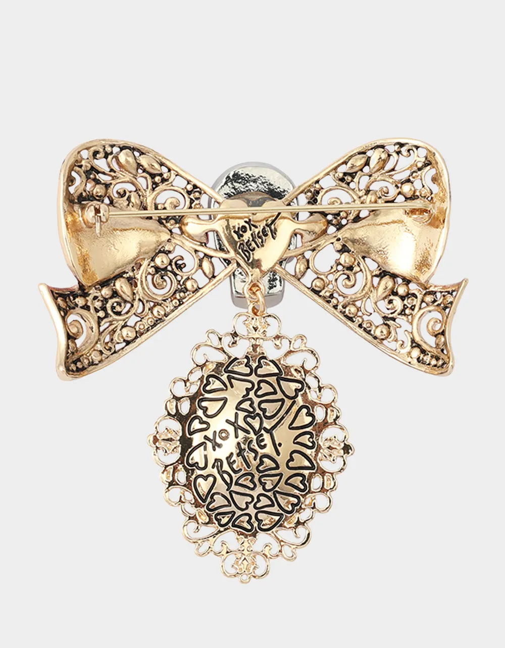 BOW SKULL BROOCH PINK sold by Betsey Johnson product image thumbnail 4