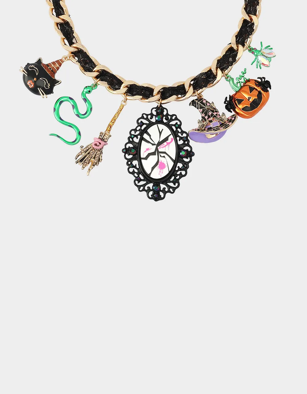 WITCHY LACE FRONTAL NECKLACE MULTI sold by Betsey Johnson product image thumbnail 3