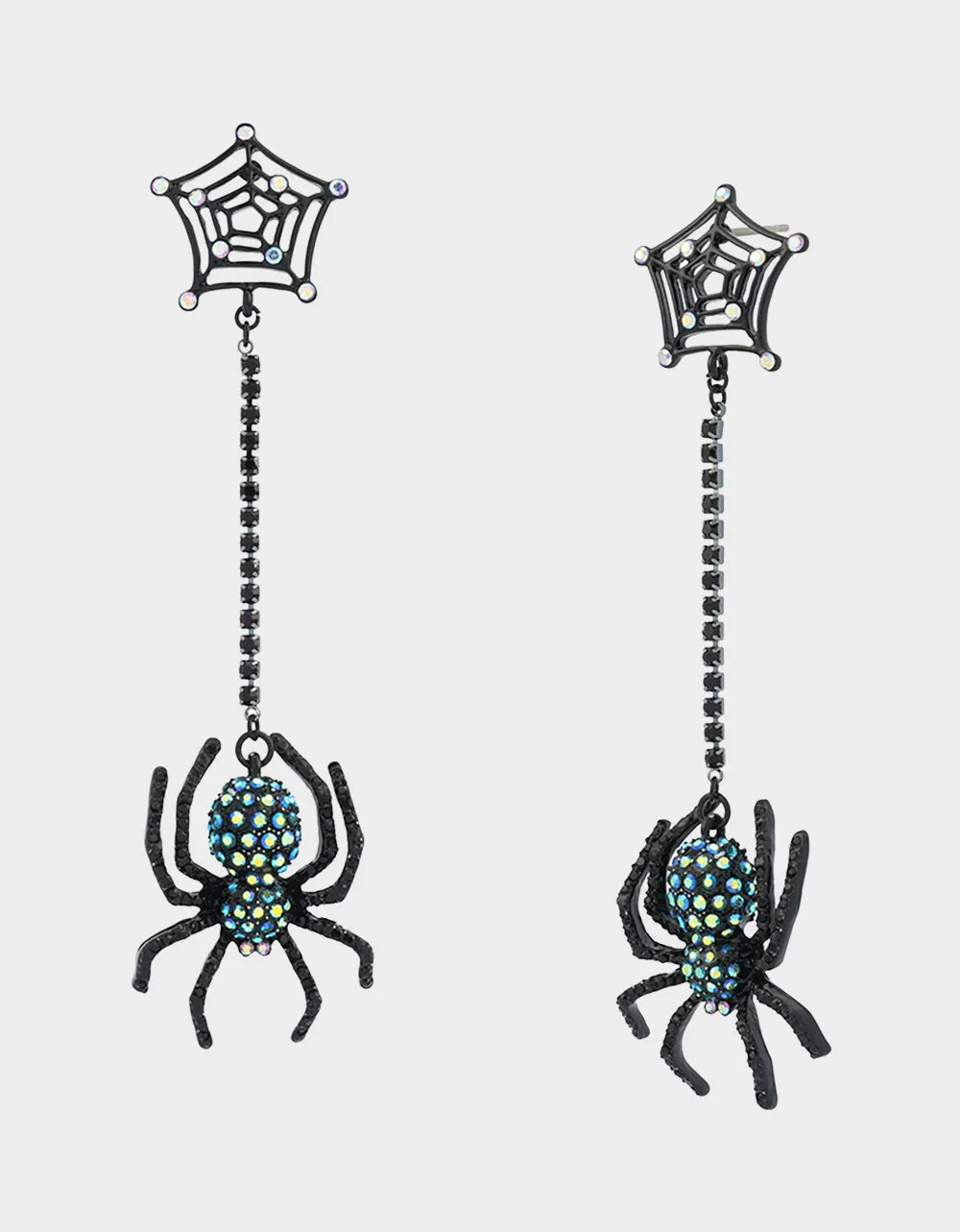 SPIDER WEB LINEAR EARRING GREEN sold by Betsey Johnson
