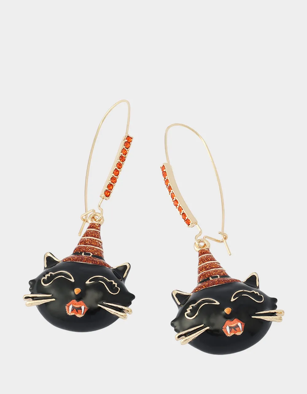 WITCHY CAT SHEPHERD HOOK EARRING BLACK sold by Betsey Johnson product image thumbnail 2