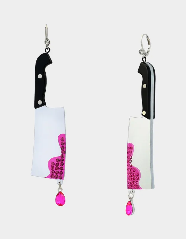 CLEAVER LEVERBACK EARRINGS PINK made by Betsey Johnson