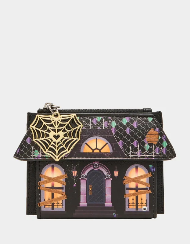 BOO & BREAKFAST WALLET BLACK/MULTI made by Betsey Johnson