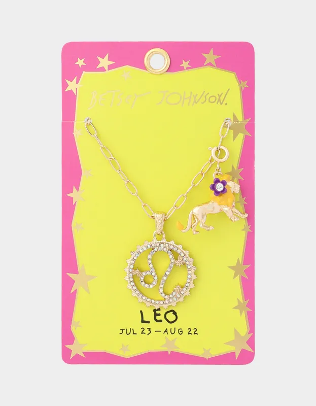 LEO CHARM PENDANT YELLOW made by Betsey Johnson