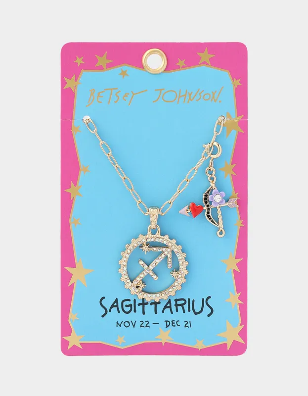 SAGITTARIUS CHARM PENDANT PURPLE made by Betsey Johnson