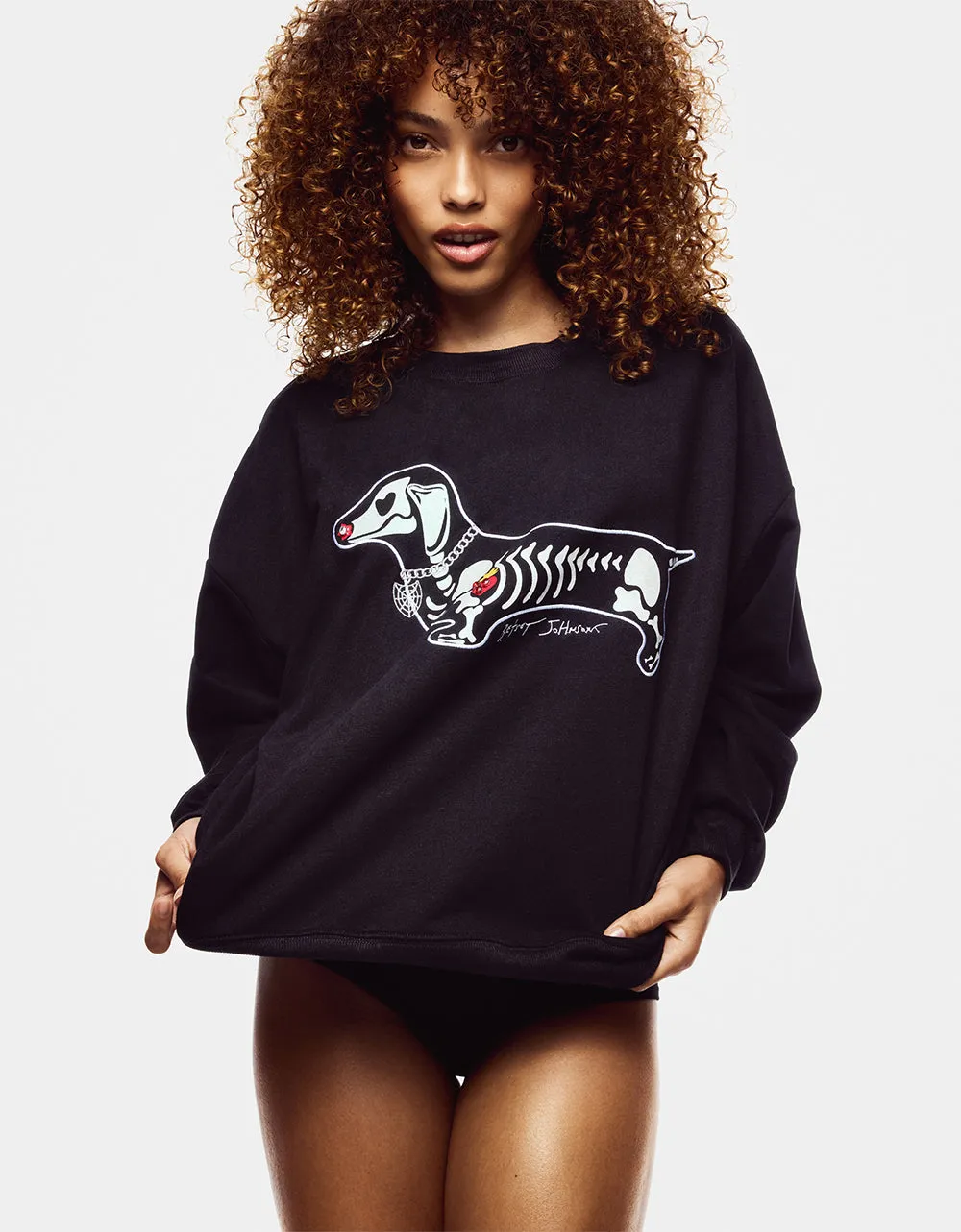 HALLOWEENIE SWEATSHIRT BLACK sold by Betsey Johnson