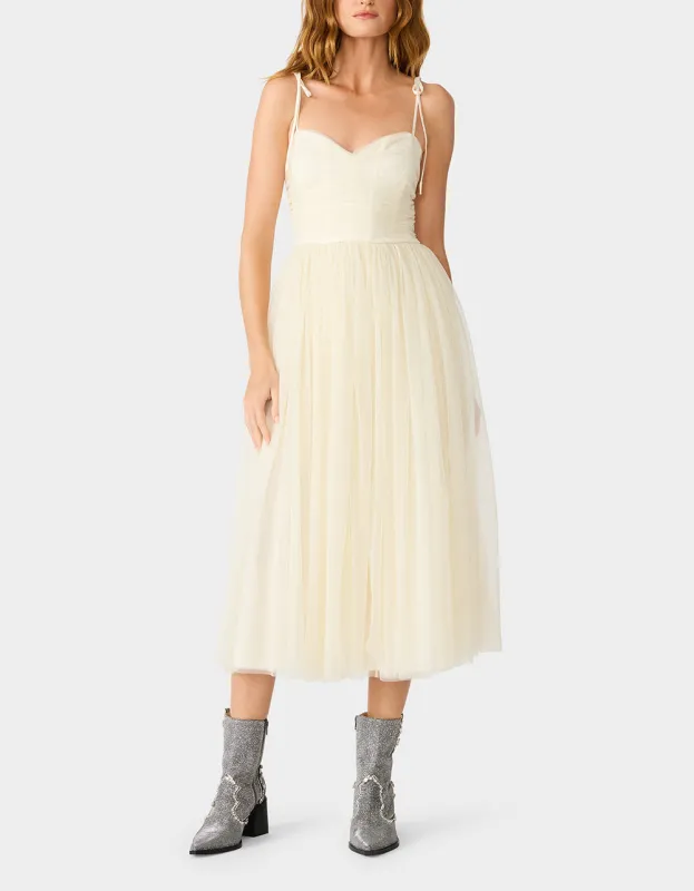 GLITTER TULLE MULTI IVORY made by Betsey Johnson